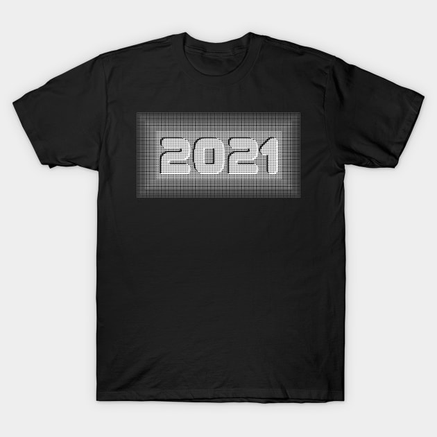 Happy New Year 2021 Block Illusion Design T-Shirt by radeckari25